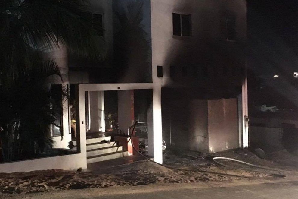 Incendio en casa de reportero en Los Cabos