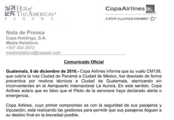 Desvían avión de Copa Airlines que volaba a México - copa-airlines-1