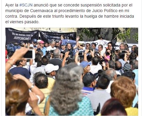 Suspenden juicio político contra Cuauhtémoc Blanco - cuauhtemoc-levanta-huelga