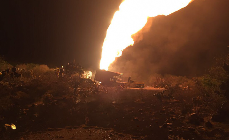 Incendio en ducto de Pemex