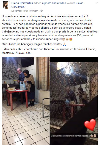Negocio de "hamburguesas de los abuelos" se vuelve viral en Nuevo León - facebook