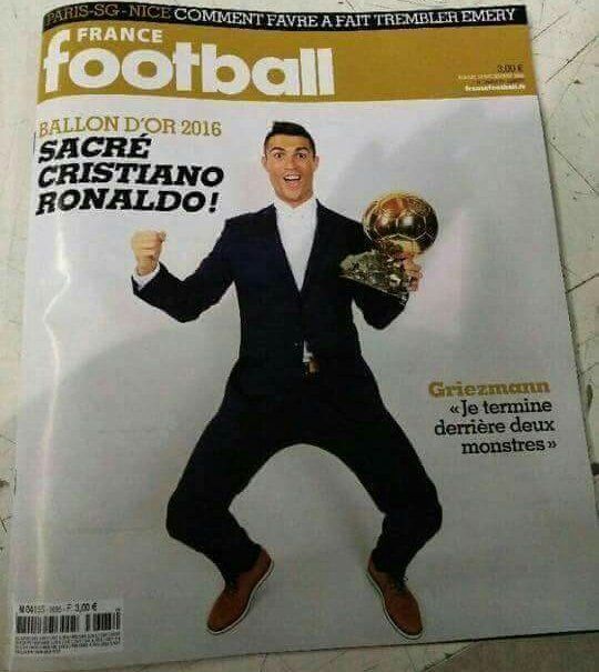 Cristiano Ronaldo gana el Balón de Oro 2016 - france-football-balon-de-oro