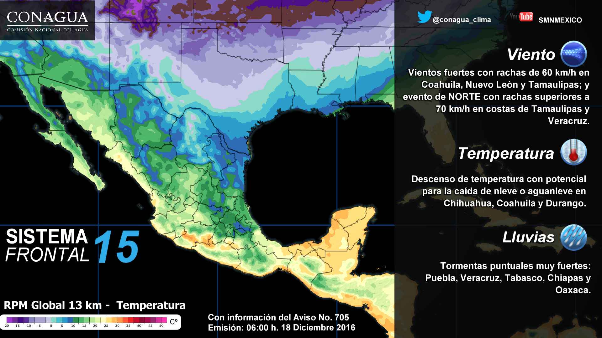 Frente frío 15 provocará lluvias en gran parte de México - frente-frio-15-1