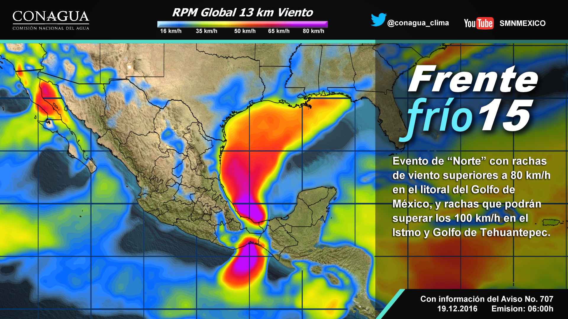 Frente frío 15 afectará gran parte del país - frente-frio-15-3