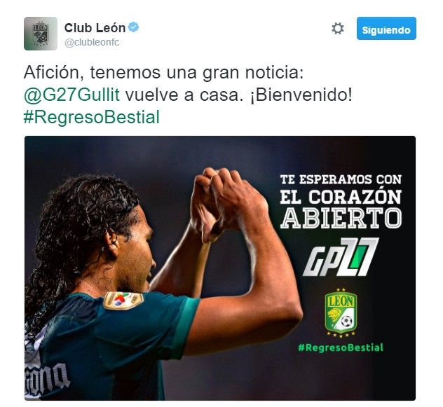 "Gullit" Peña regresa al León - gullit-vuelve-león