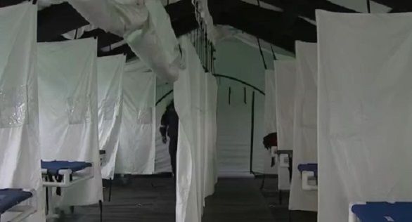 Instalan hospital inflable en Tultepec