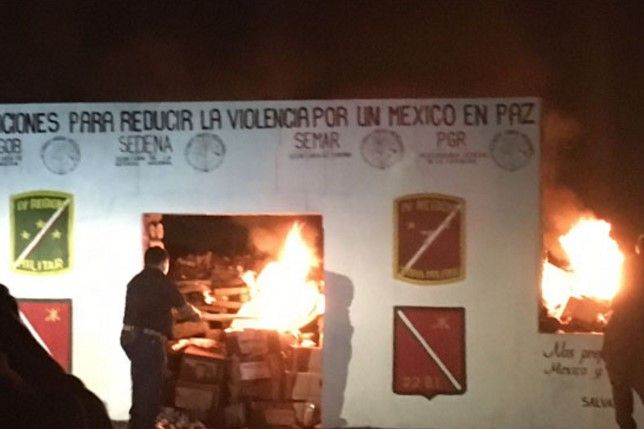 Incineran más de cinco toneladas de droga en Nuevo León - incineración-I