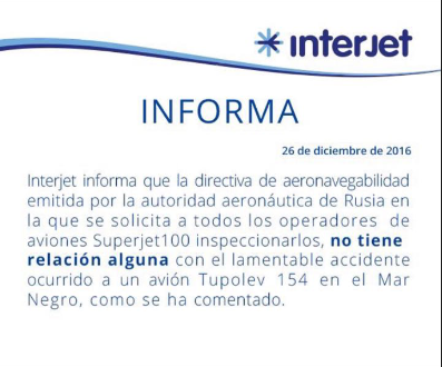Interjet inspeccionará sus aviones rusos Superjet 100 - interjet