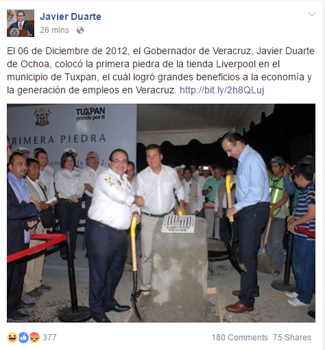 Javier Duarte vuelve a publicar en Facebook - javier-duarte-1