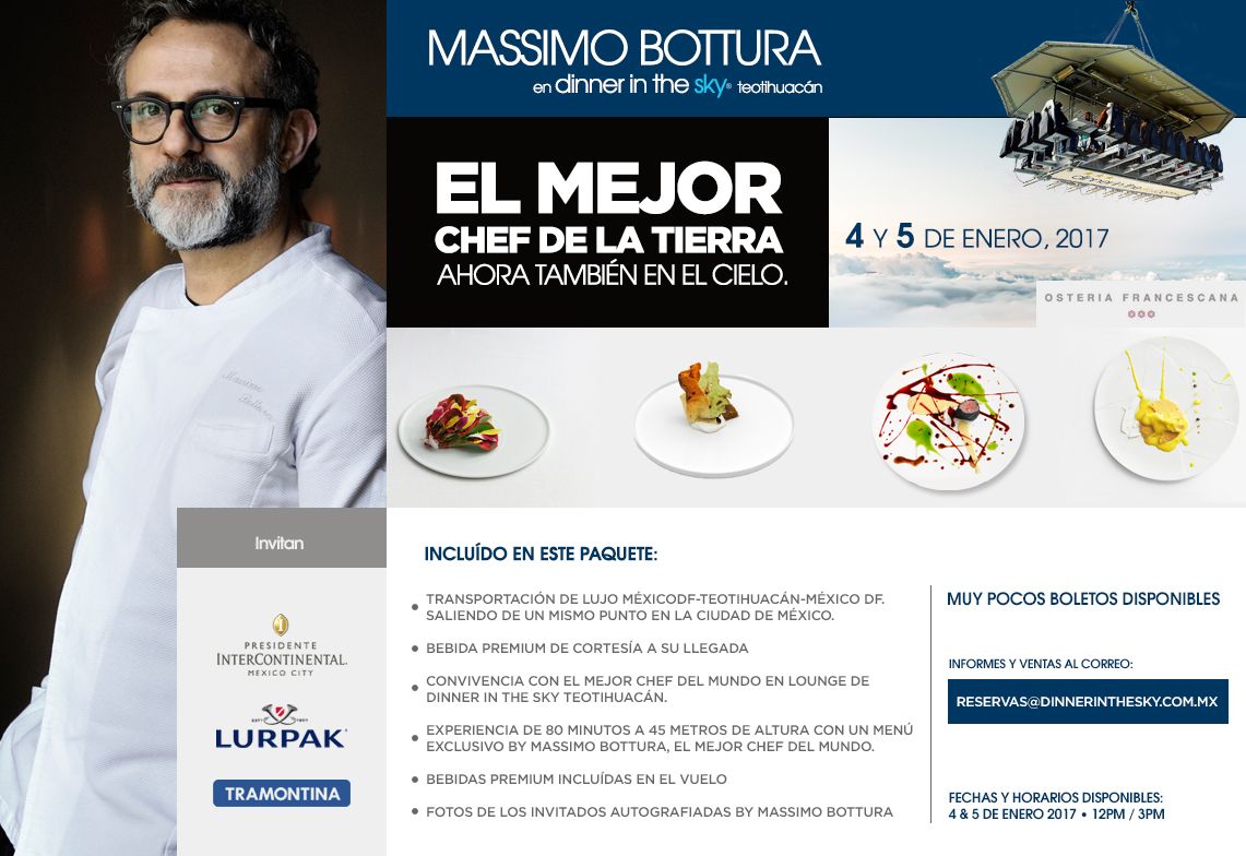 El mejor chef del mundo cocinará en el cielo de Teotihuacán - massimo_venta-5