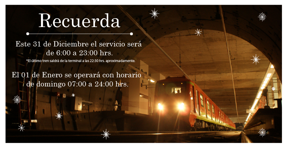 Horarios para fin de año del transporte público en la Ciudad de México - metro-@MetroCDMX