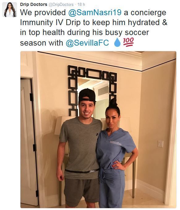 Agencia antidopaje investiga a Samir Nasri por tratamiento intravenoso - nasri