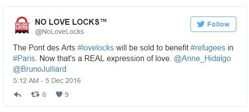 Venderán candados para ayudar a refugiados en París - no-love-docks