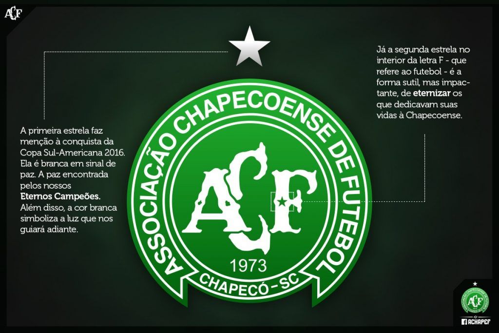 Chapecoense rinde homenaje a las víctimas de accidente en su escudo - nuevo-escudo-chapecoense-1024x683