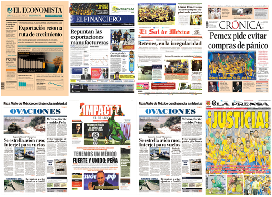 Pemex y George Michael en las primeras planas del lunes - portadas-26-dic-1