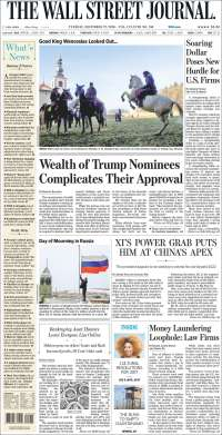 Mando Único y desabasto de gasolinas en primeras planas del martes - portadas-27-dic-twsj