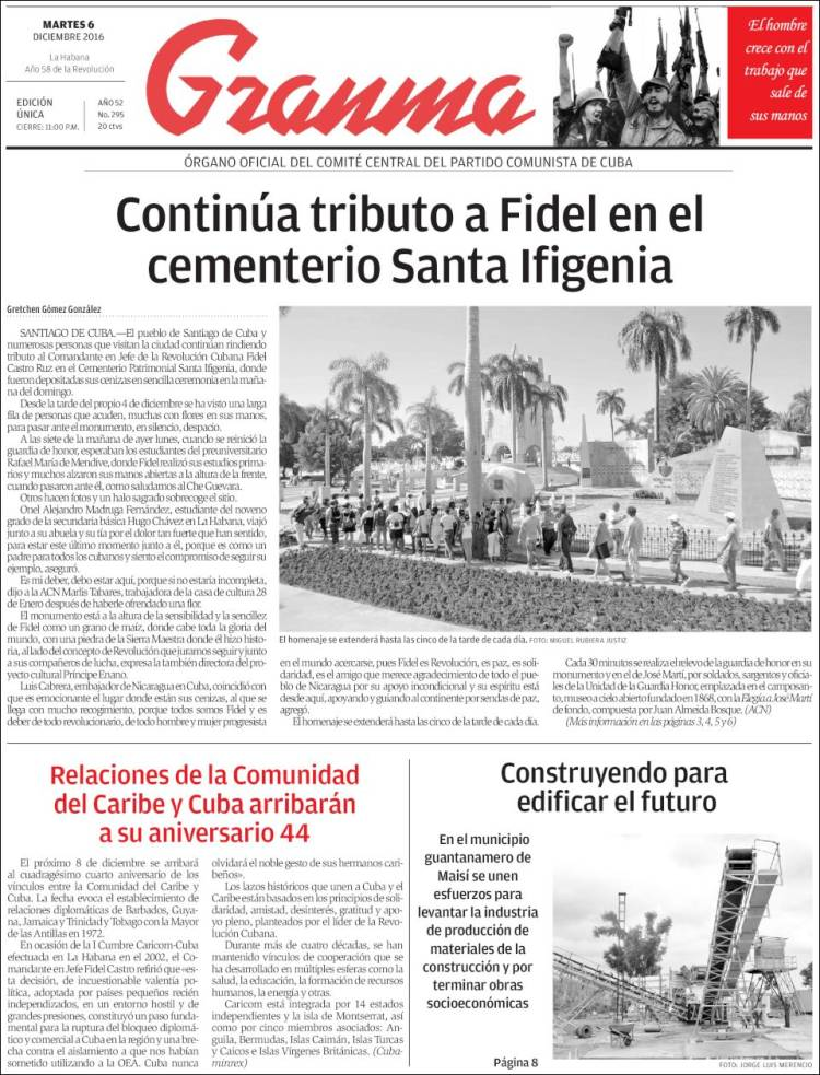 Pemex y Matteo Renzi en las primeras planas de México y el mundo - portadas-6-dic-granma-1-1