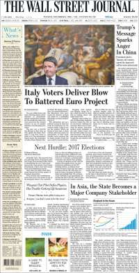 Pemex y Matteo Renzi en las primeras planas de México y el mundo - portadas-6-dic-twsj