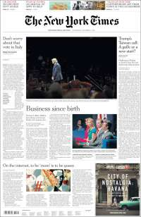 Pemex y Merkel en las primeras planas del miércoles - portadas-7-dic-nyt