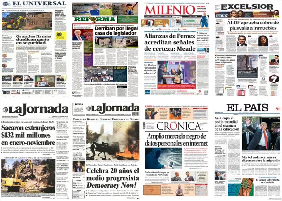 Pemex y Merkel en las primeras planas del miércoles