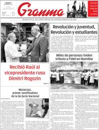 Salvador Cienfuegos y John Glenn en primeras planas del viernes - portadas-9-dic-granma