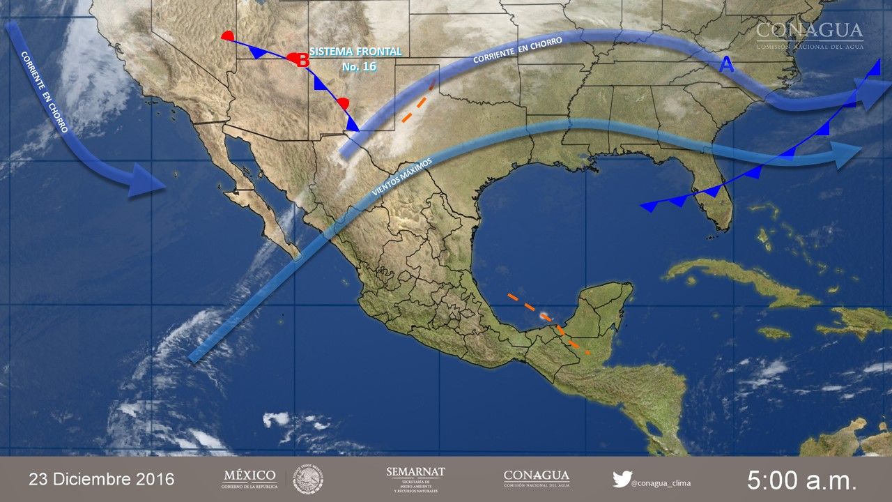 Frente frío 16 mantendrá temperaturas frescas en gran parte del país - pronosticco-2312-2