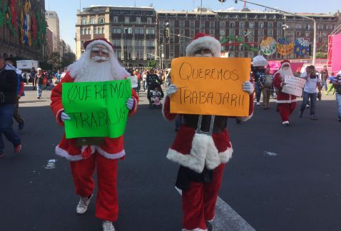 Marchan ‘Santas’ y ‘Reyes Magos’ en el Zócalo capitalino - reyes