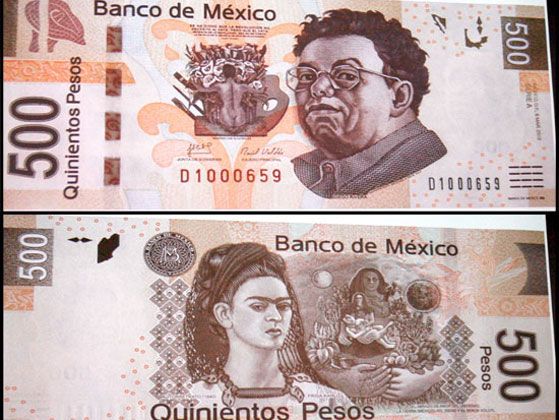 Personajes en los billetes de México - rivera