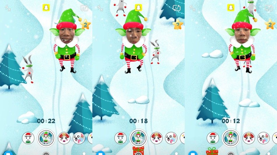 Snapchat lanza un minijuego navideño