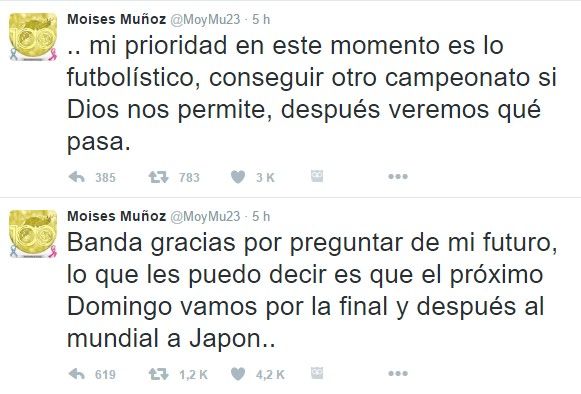 La reacción de Moisés Muñoz a la contratación de Marchesín - tuit-moi-muñoz