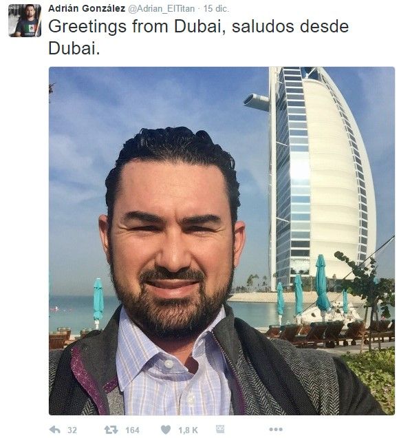 Adrián González asiste a Dubái para inauguración de estadio de beisbol - tuit-titan-gonzalez-2