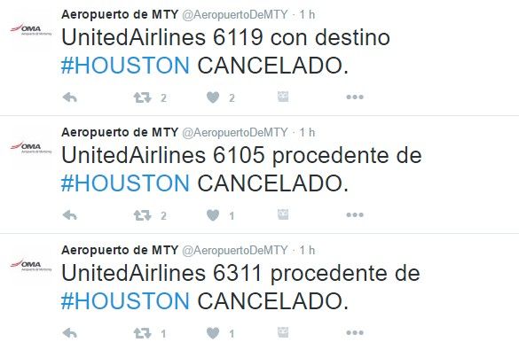 Aeropuerto de Monterrey suspende operaciones - tuits-aeropuerto-mty-4