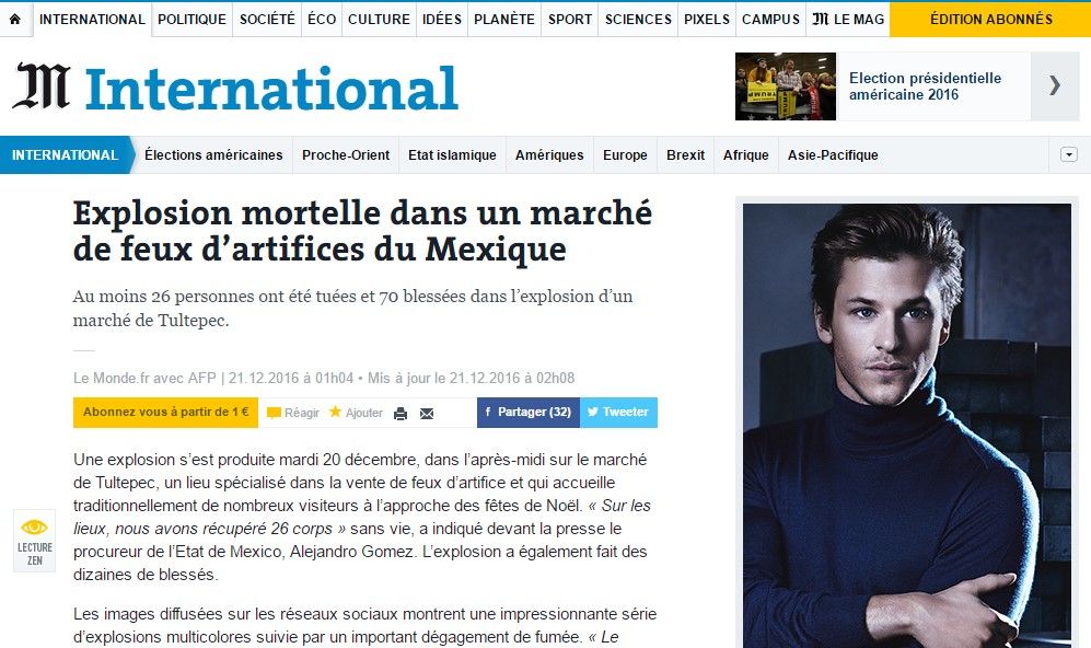 Reacciones de la prensa internacional por las explosiones en Tultepec - tultepec-le-monde