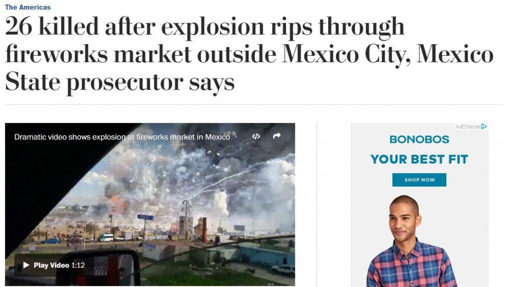 Reacciones de la prensa internacional por las explosiones en Tultepec - tultepec-the-washington-post-1024x577