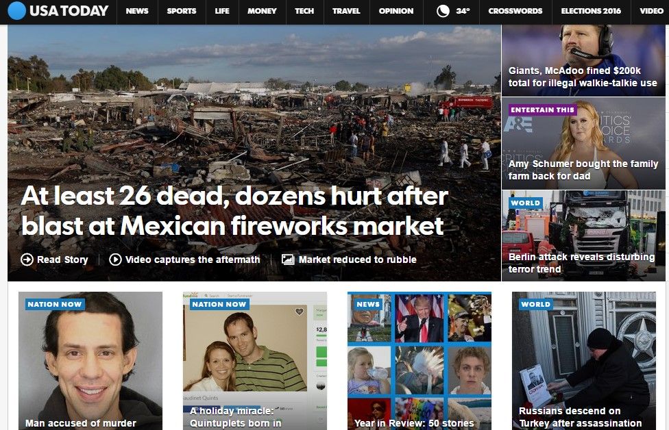 Reacciones de la prensa internacional por las explosiones en Tultepec - tultepec-usa-today