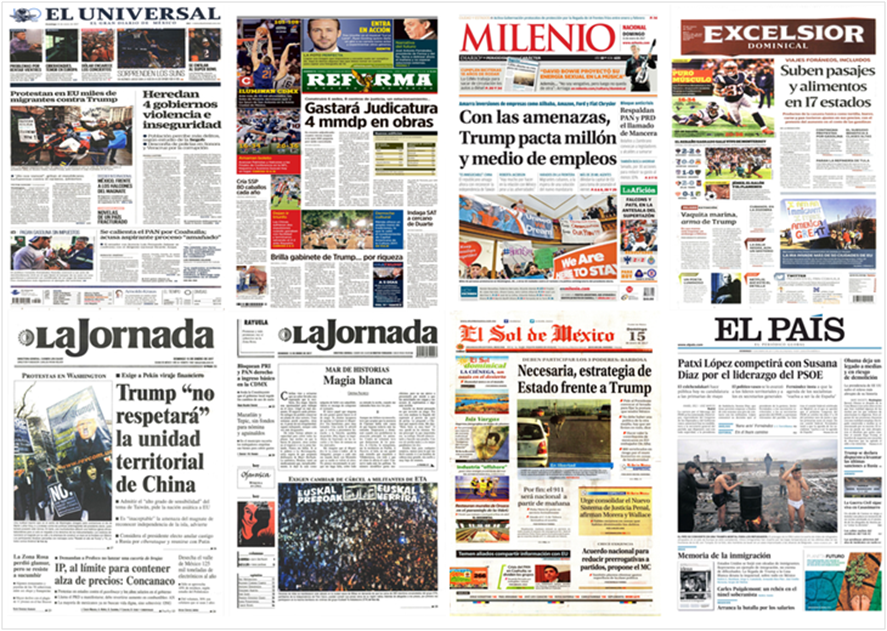 Donald Trump y el aumento en alimentos en los periódicos del domingo