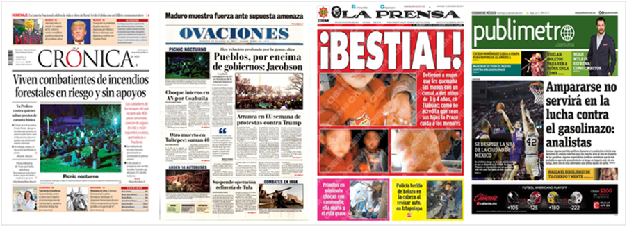 Donald Trump y el aumento en alimentos en los periódicos del domingo - 2-2