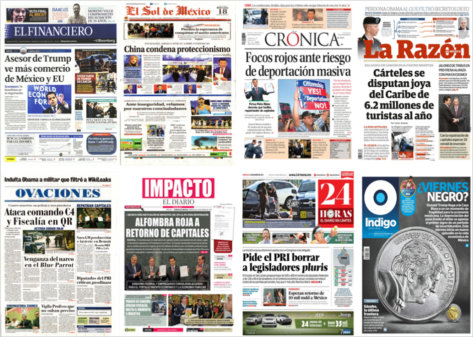 Las balaceras en Cancún, Vladimir Putin y China en las primeras planas