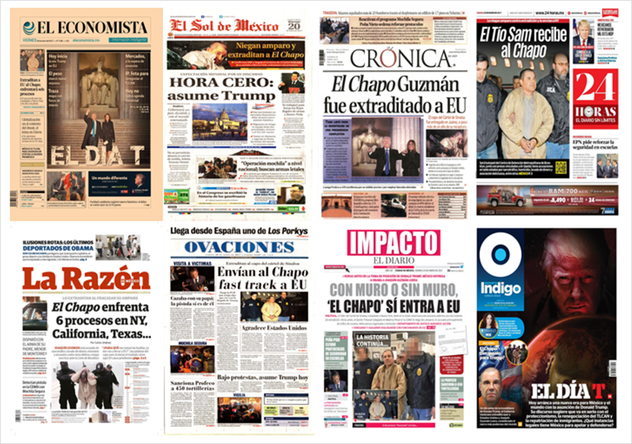 El Chapo y Donald Trump en las primeras planas del viernes - 2-5