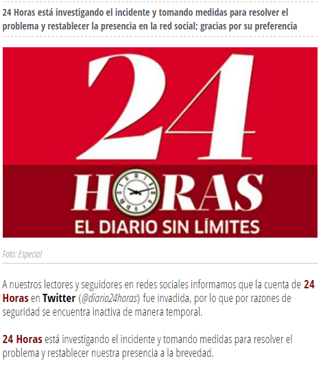 Hackean Twitter de 24 HORAS - 24-horas