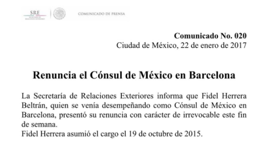 Fidel Herrera renunció como cónsul en Barcelona - Captura-de-pantalla-2017-01-22-a-las-9.28.06-a.m.