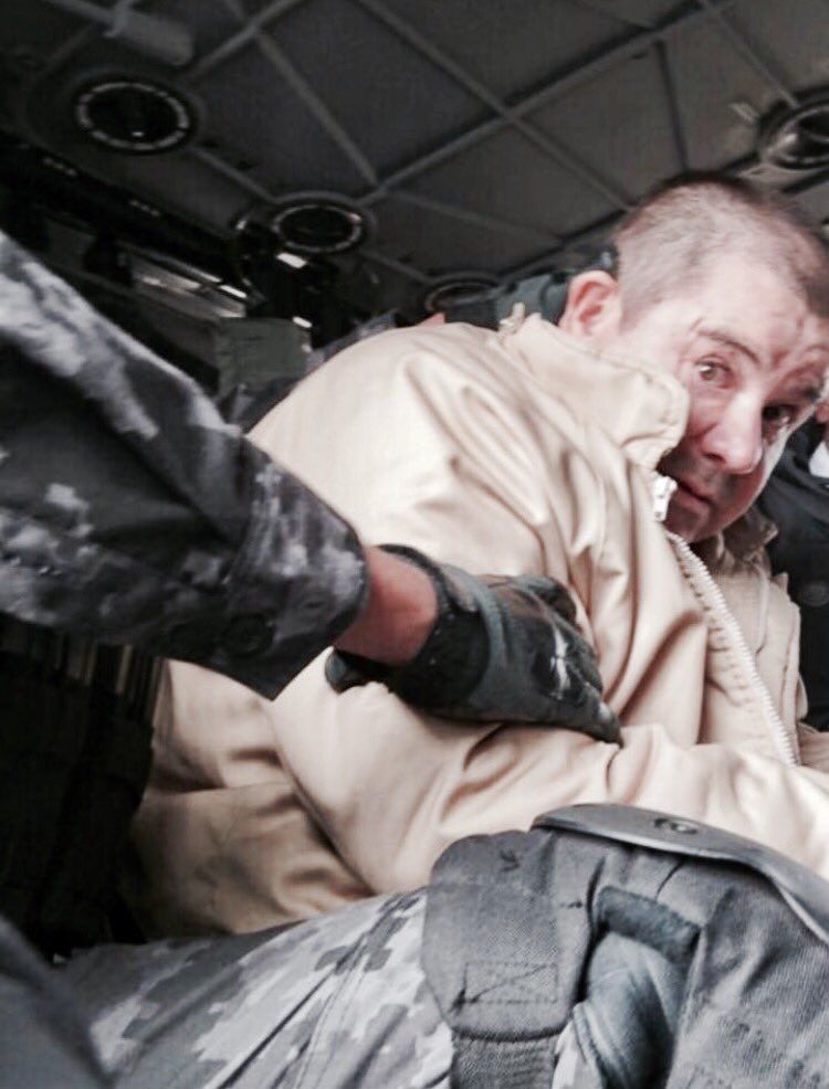 Foto: Guzmán Loera durante su extradición
