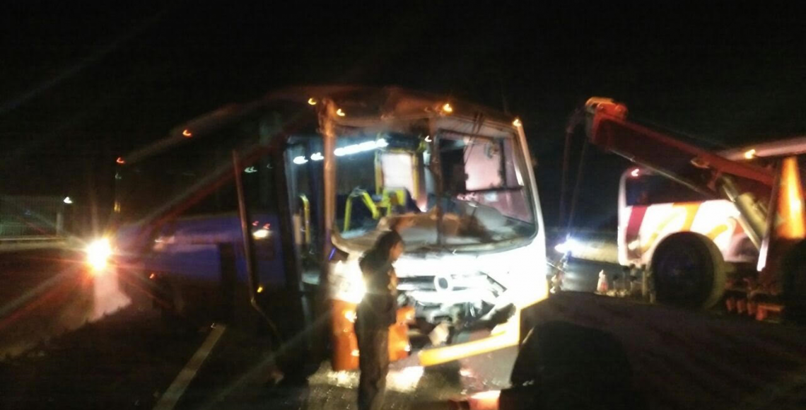 Choque de autobús en la México-Puebla deja 17 lesionados - Choque-México-Puebla-4-1140x580