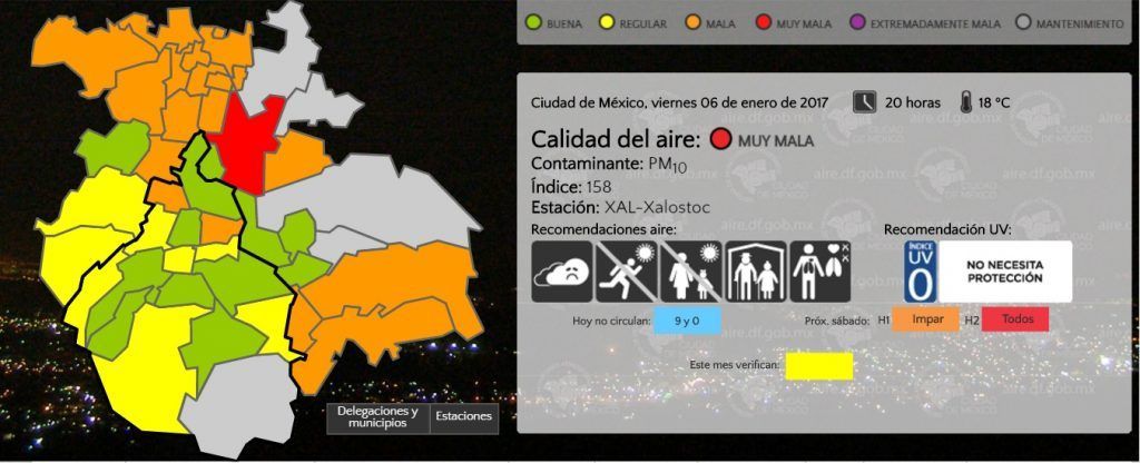 Se mantiene contingencia ambiental en Ecatepec - Reporte-Calidad-Aire-20-horas-1024x416