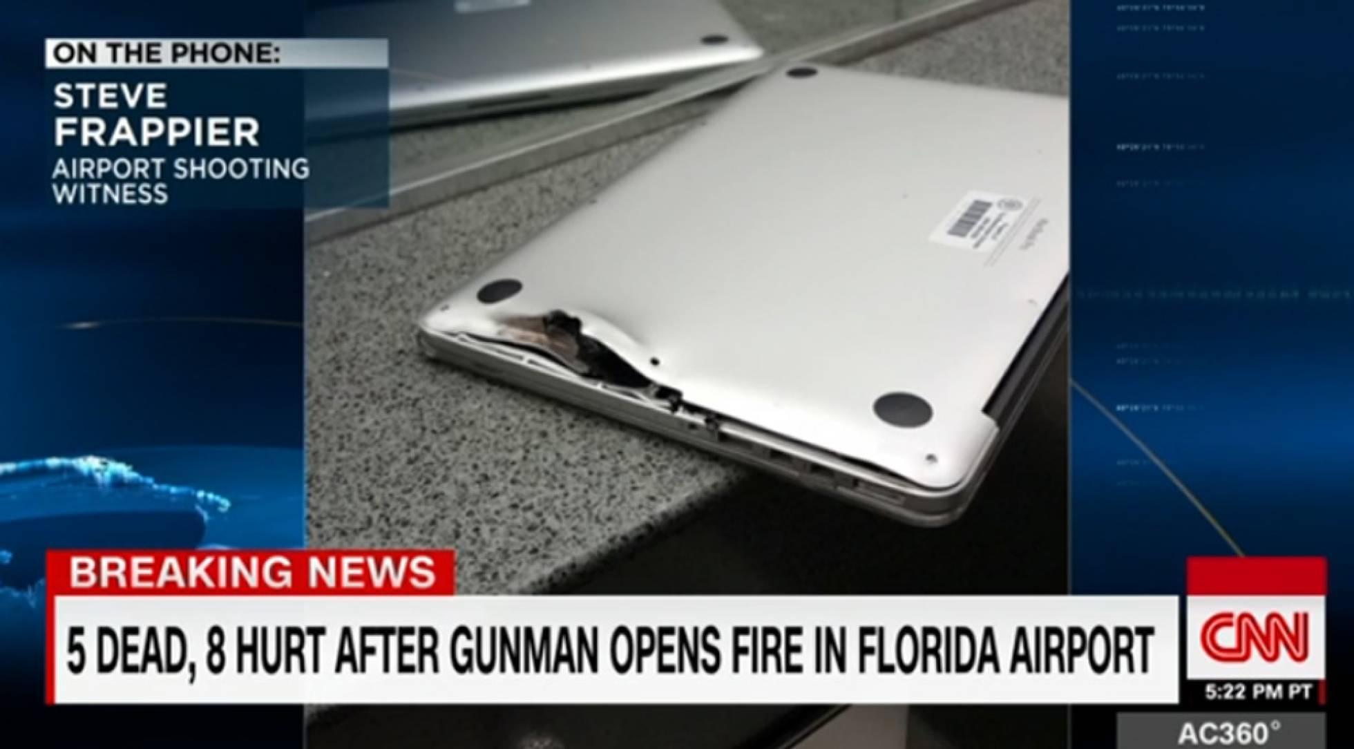“Laptop me salvó la vida”: sobreviviente del tiroteo en Florida