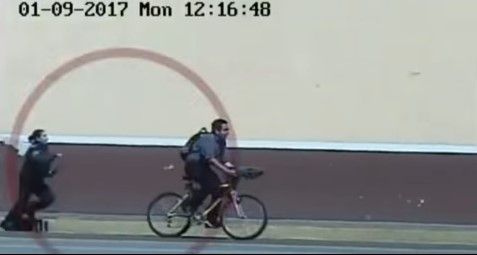 Video: policía persigue a ladrón en bicicleta