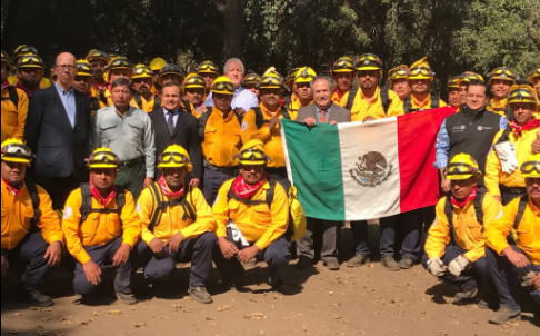 Brigadistas mexicanos llegan a Chile para combatir incendios