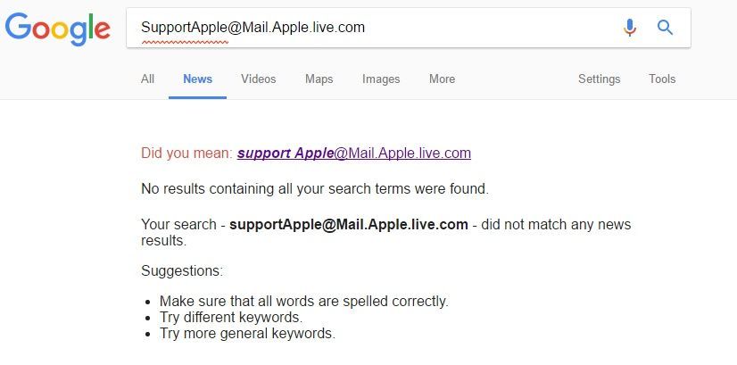 El correo que puede robar su cuenta de Apple - busqueda