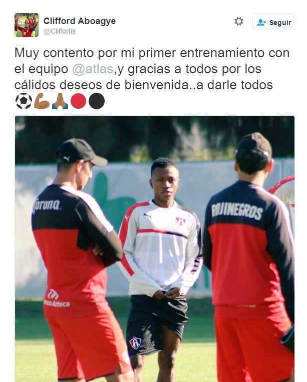 Atlas contrata a mediocampista ghanés - cliff-aboyage-tuit