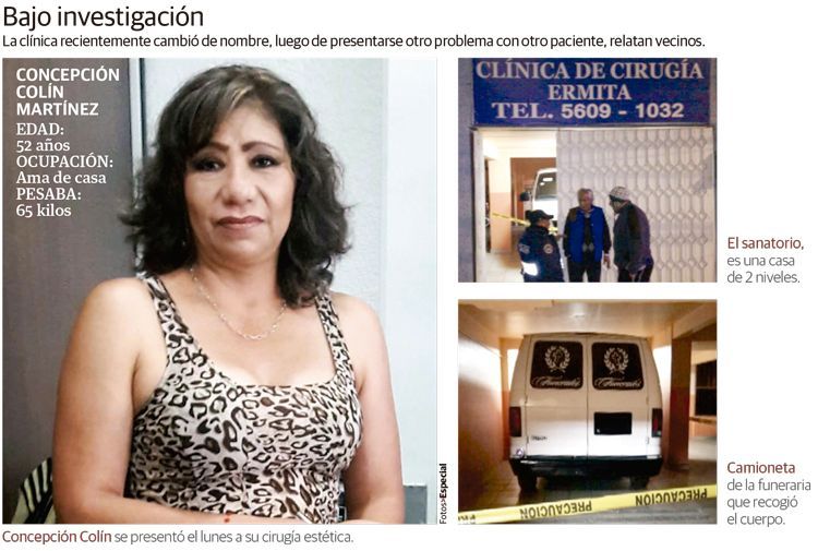 Muere mujer en clínica de Iztapalapa al someterse a una liposucción - clínica